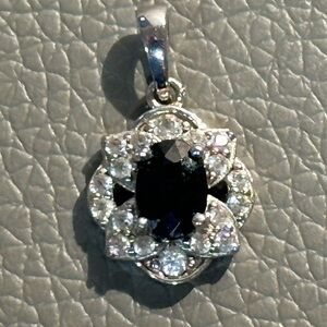 Elegant Silver and Black Pendant